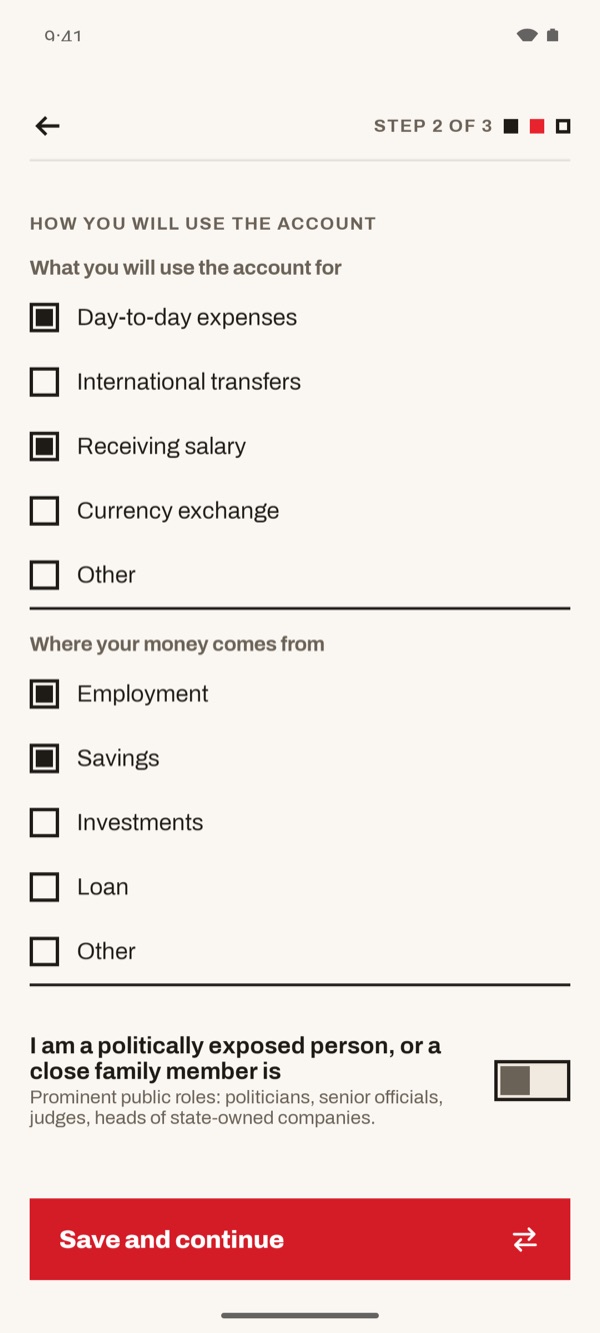 Screen of the iSwiss Pay app on Android