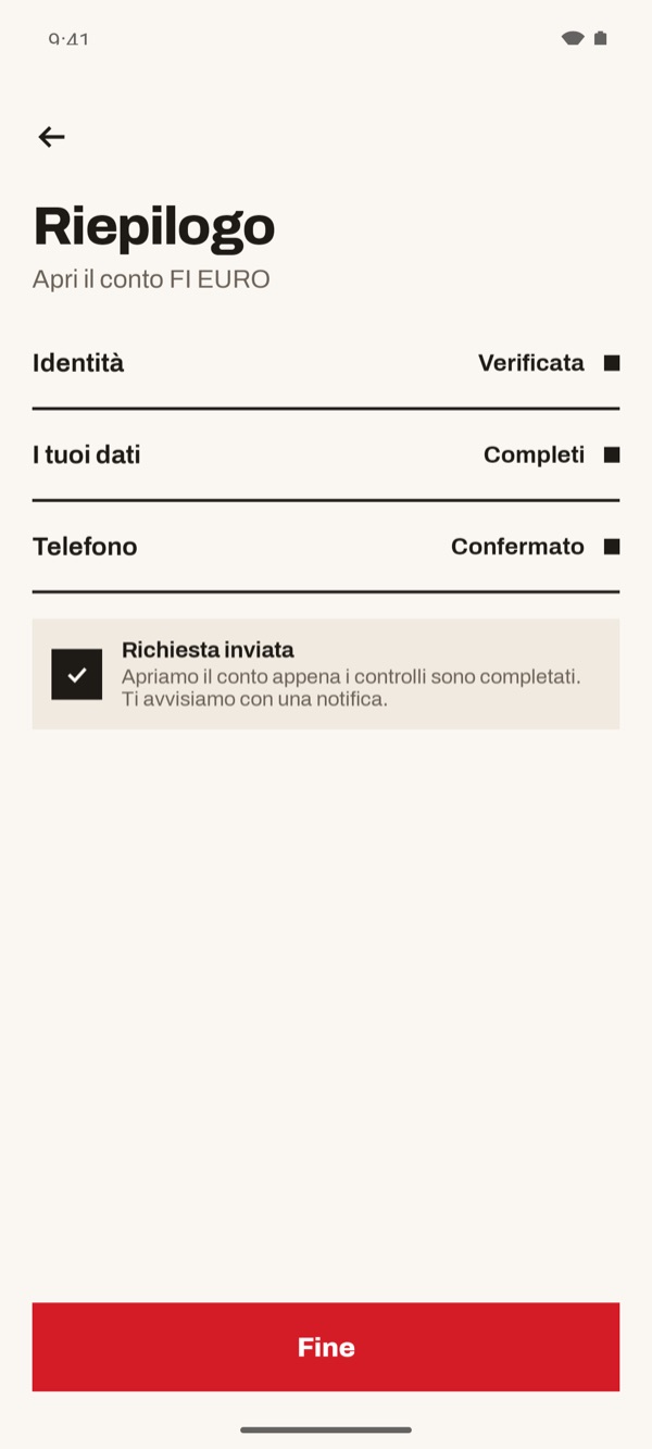 Schermata dell'app iSwiss Pay su Android