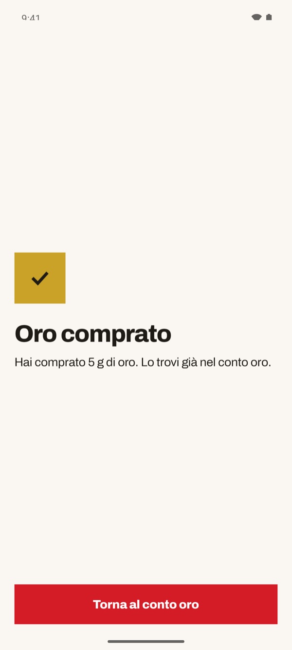 Schermata dell'app iSwiss Pay su Android