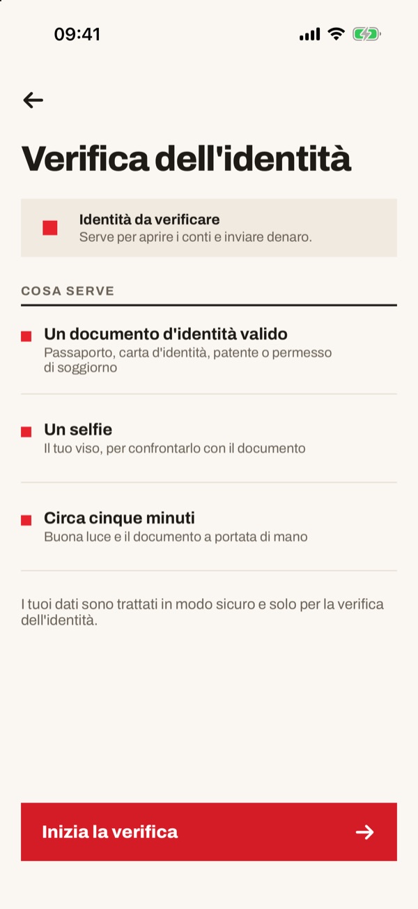 Schermata dell'app iSwiss Pay su iPhone