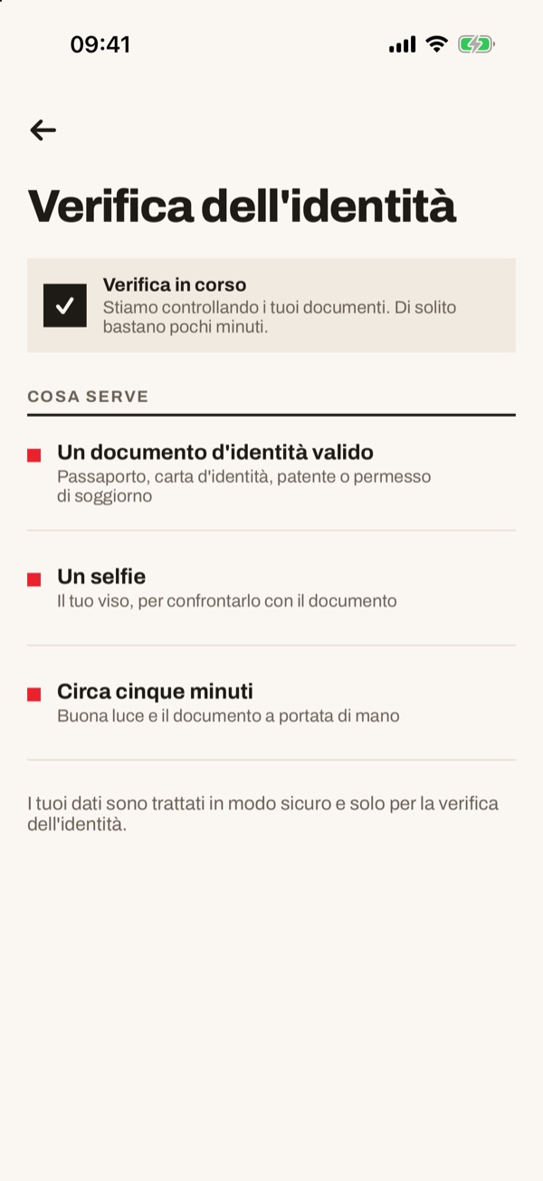 Schermata dell'app iSwiss Pay su iPhone