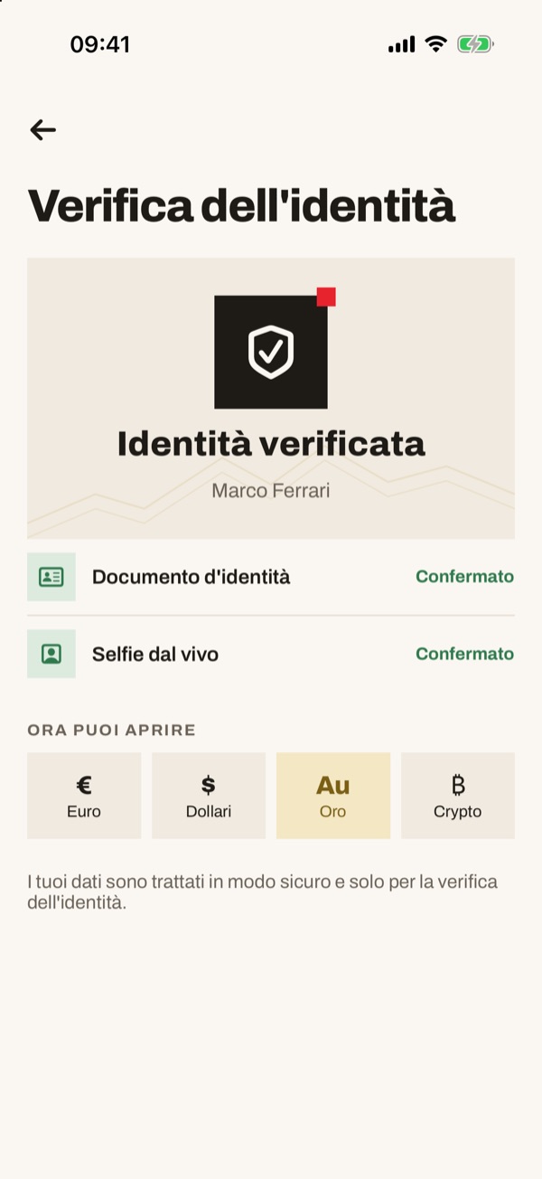 Schermata dell'app iSwiss Pay su iPhone
