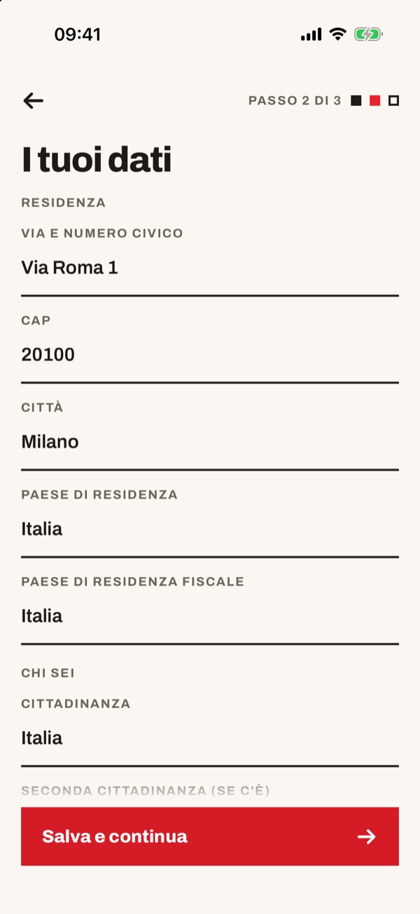 Schermata dell'app iSwiss Pay su iPhone