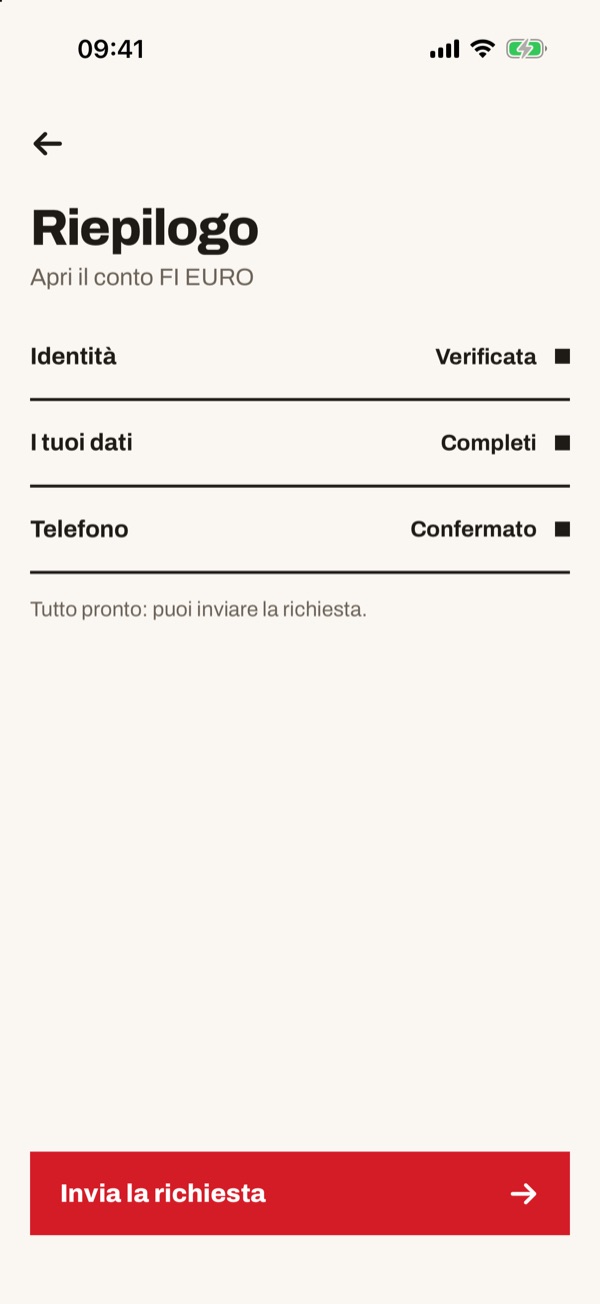 Schermata dell'app iSwiss Pay su iPhone