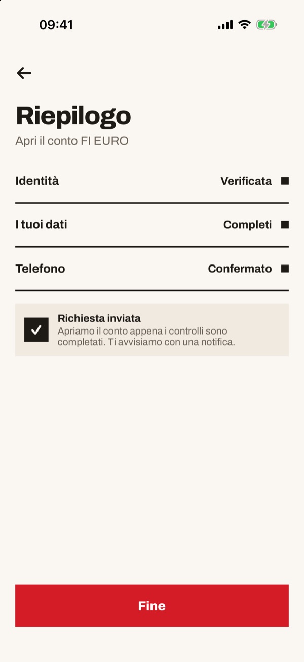 Schermata dell'app iSwiss Pay su iPhone
