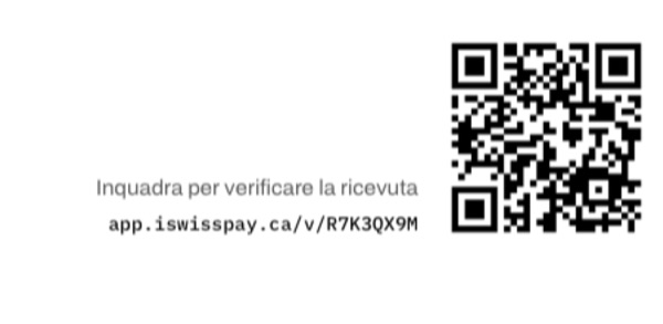Schermata dell'app iSwiss Pay su iPhone