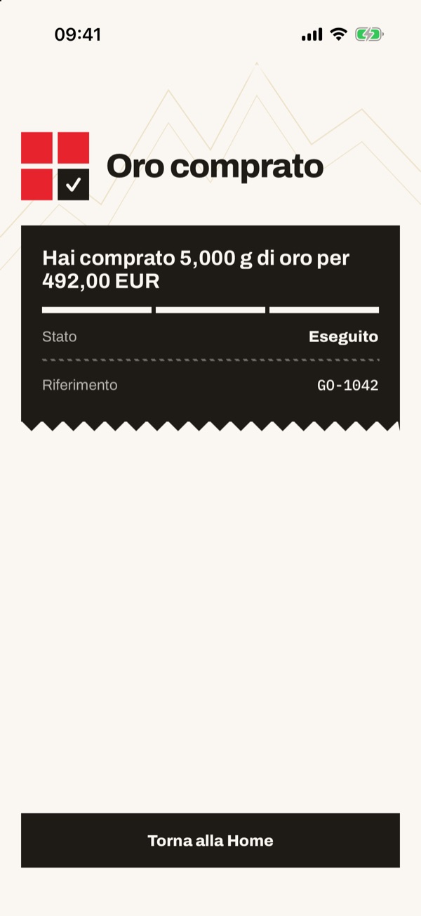 Schermata dell'app iSwiss Pay su iPhone