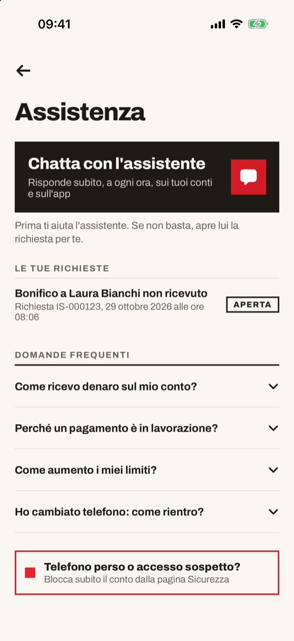 Schermata dell'app iSwiss Pay su iPhone