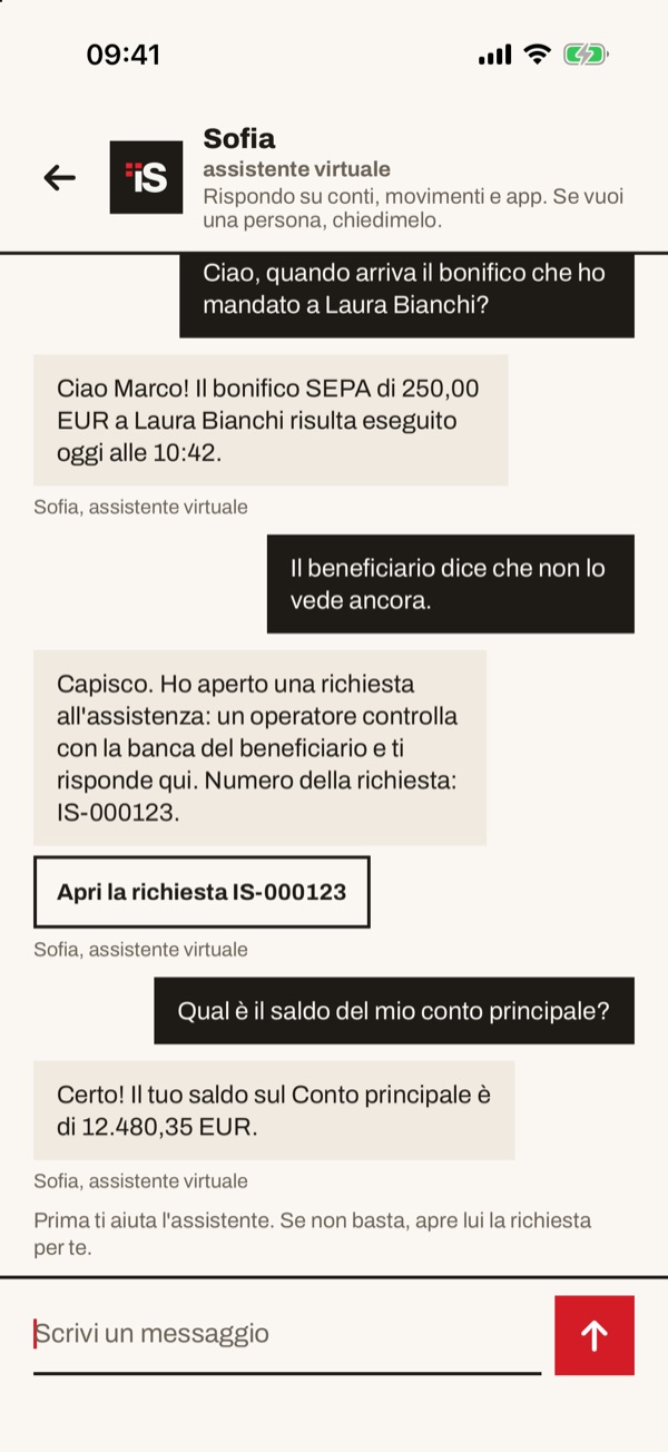 Schermata dell'app iSwiss Pay su iPhone