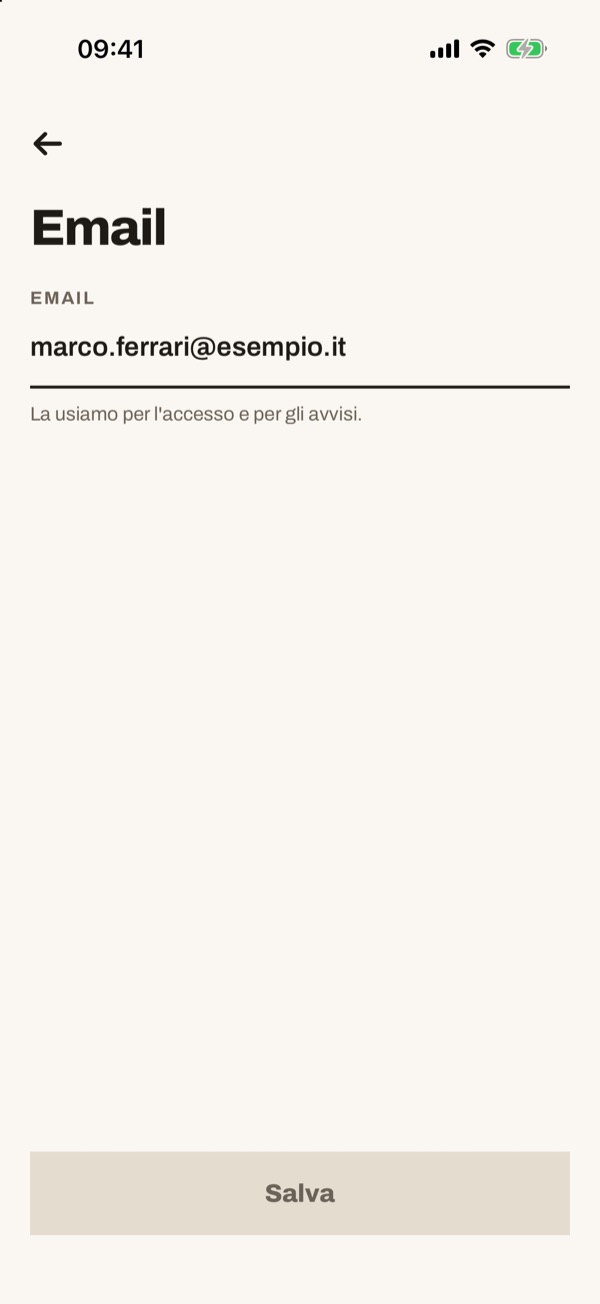 Schermata dell'app iSwiss Pay su iPhone